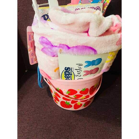 Peeps gift bundle 40 50 throw pink Peeps plush with tutu ,chalk,drink container - Picture 5 of 6